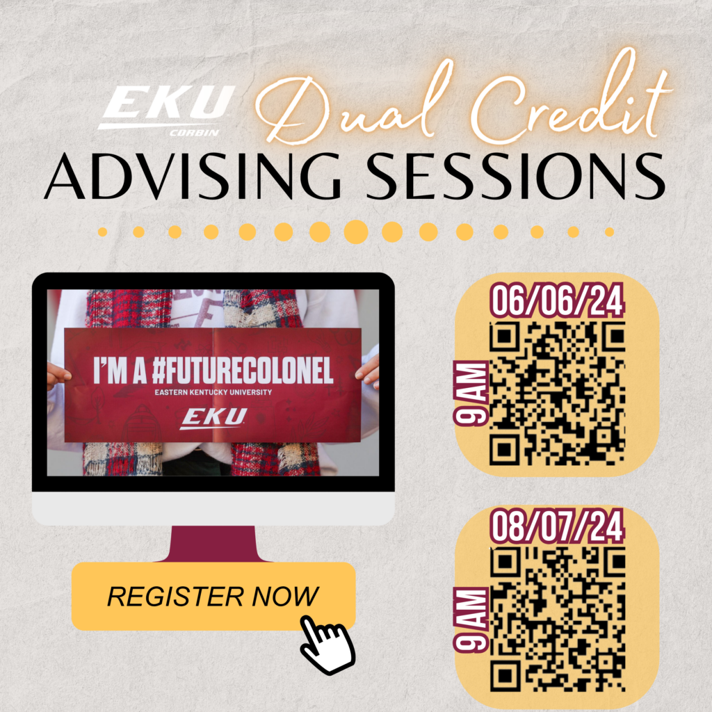a flyer for dual credit advising sessions
