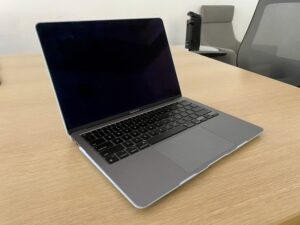 a MacBook Air laptop