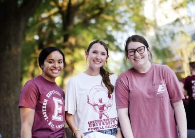 three students pose during the Powell Palooza