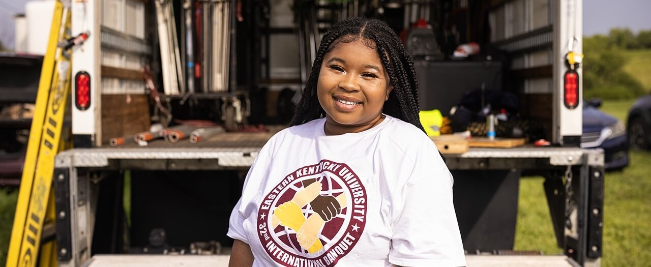 EKU student Samiera Brown smiles.