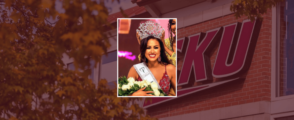 EKU graduate Danielle Mullins being crowned as Miss Earth USA 2023.